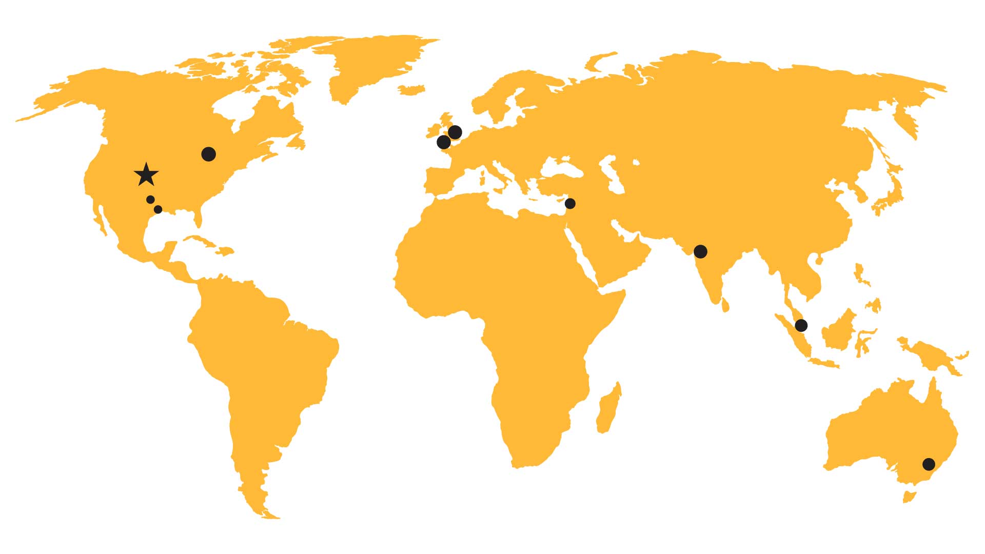 world map locations of In-Situ companies